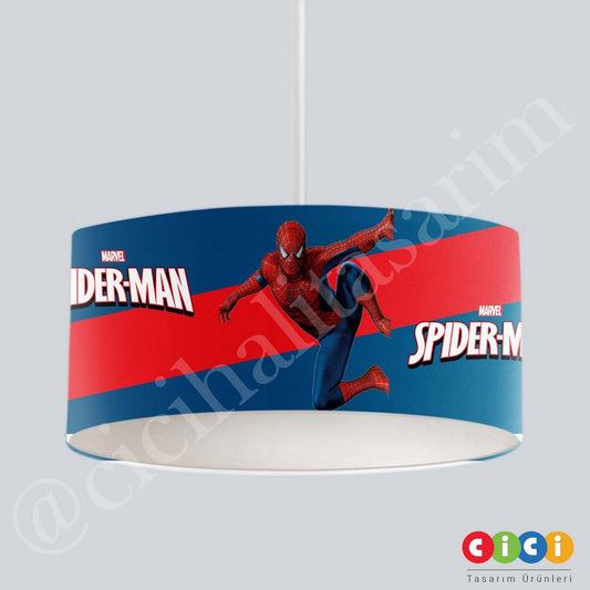 Marvel Lacivert Kırmızı Spiderman Çocuk Odası Avize