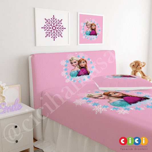 Pembe Elsa ve Anna Başlık Kılıfı