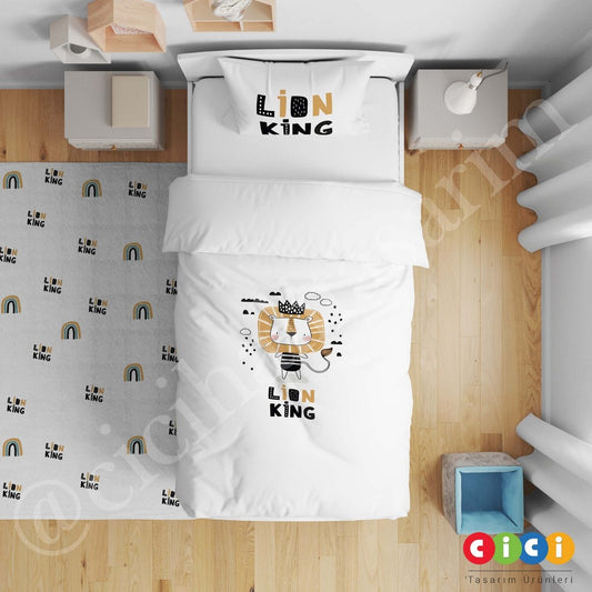 Lion King Aslan Gökkuşağı Nevresim