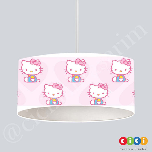 Hello Kitty ve Kalpler Çocuk Odası Avize